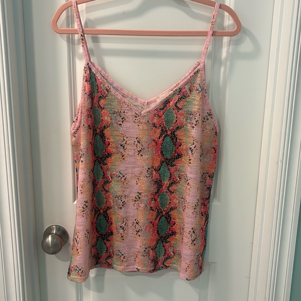 Bibi Snake print loose cami top